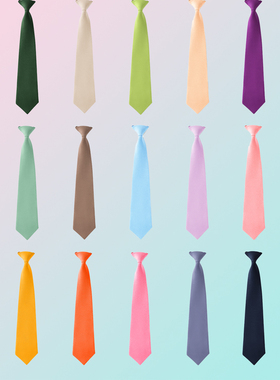 现货JK制服COS男女日系学院班校服百搭学生配饰懒人免打纯色领带