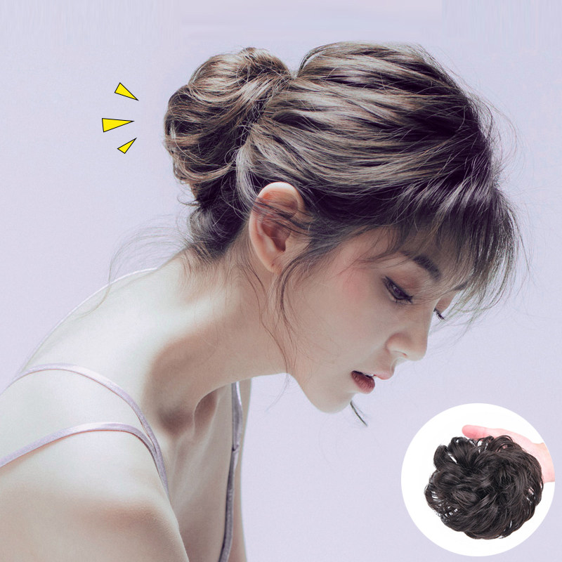 百魅丝假发卷发发圈低扎丸子头韩版后脑勺发髻盘发器仿真发花苞头