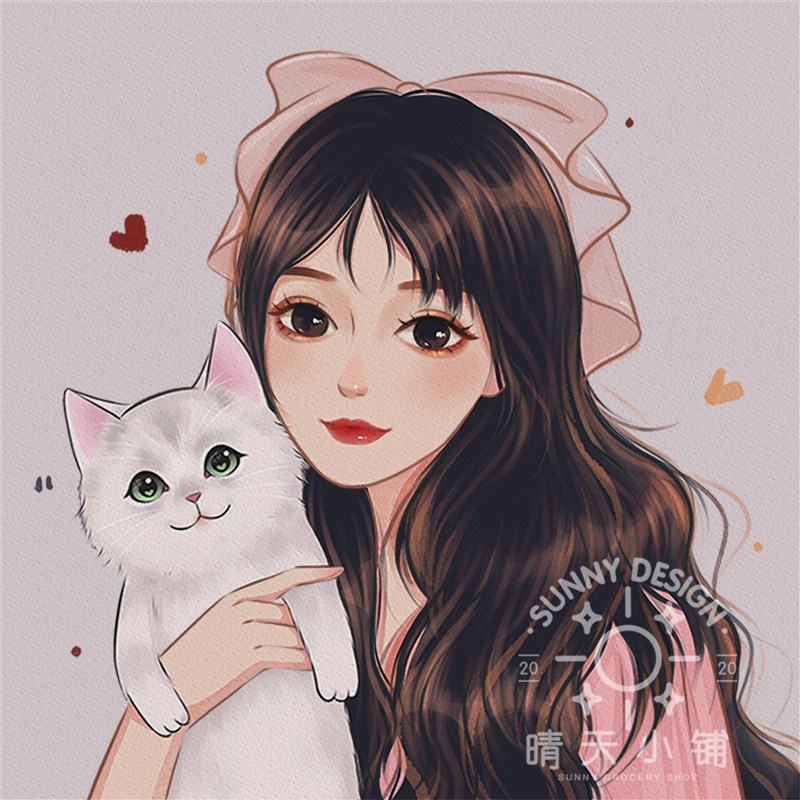 手绘头像设计情i侣卡通人物照片动漫人像婚礼漫画画像定制约稿