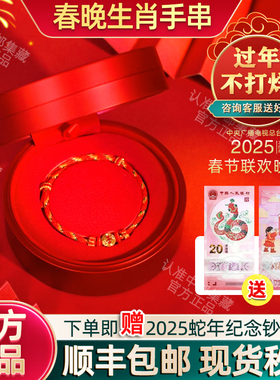 2025年央视春晚蛇年生肖手链手串手绳红绳礼盒套装新年礼物开年礼