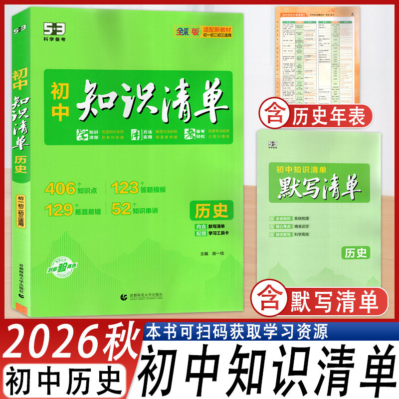 53科学备考初中知识清单历史