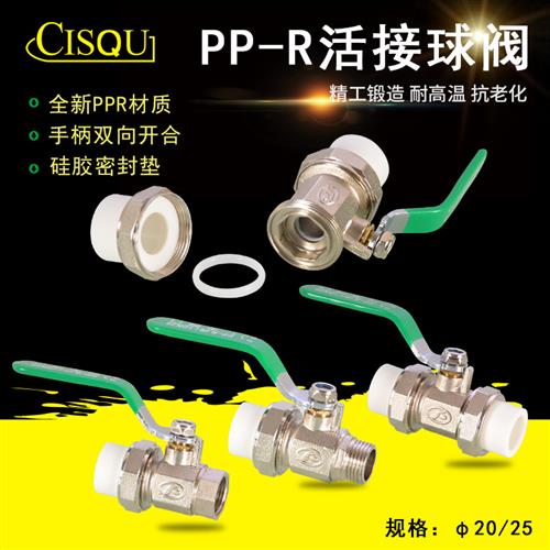 黄铜阀门PPR球阀20 25 32 40 50 63分双头活接内外丝阀门水管开关