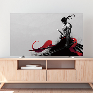 防尘布 挂式 海贼王电视机防尘罩新款 65寸55液晶显示器盖布75立式