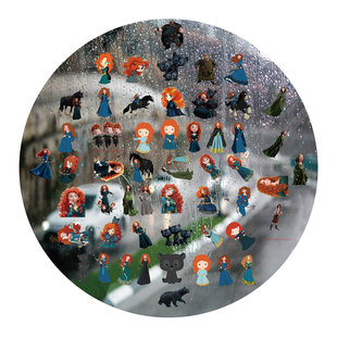 勇敢传说梅莉达UV转印贴可爱卡通动漫防水水晶标签手机壳装饰贴纸