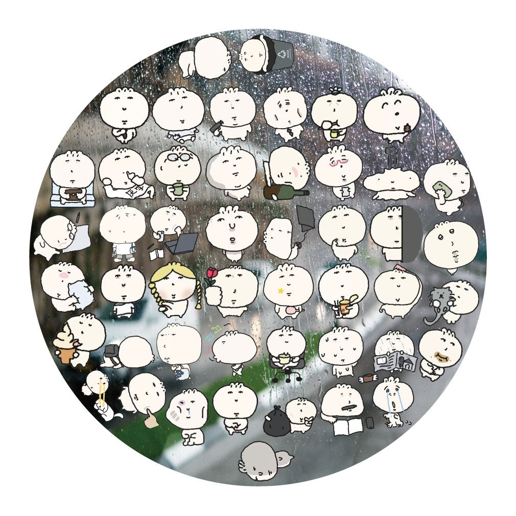 卡通包子DKUV转印贴动漫电动牙刷防水晶标签手机壳头盔装饰贴纸