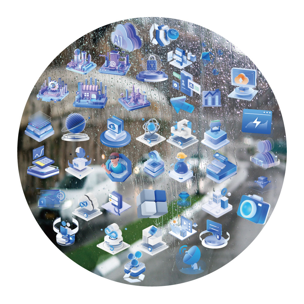 3D立体风格互联网UV转印贴电动牙刷防水水晶标签手机壳头装饰贴纸