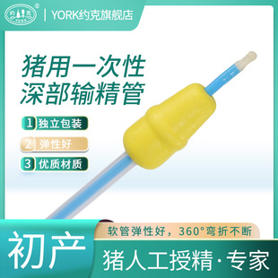 约克 猪用深入子宫授精管输精管带锁紧扣海绵头100支BOR管 YORK