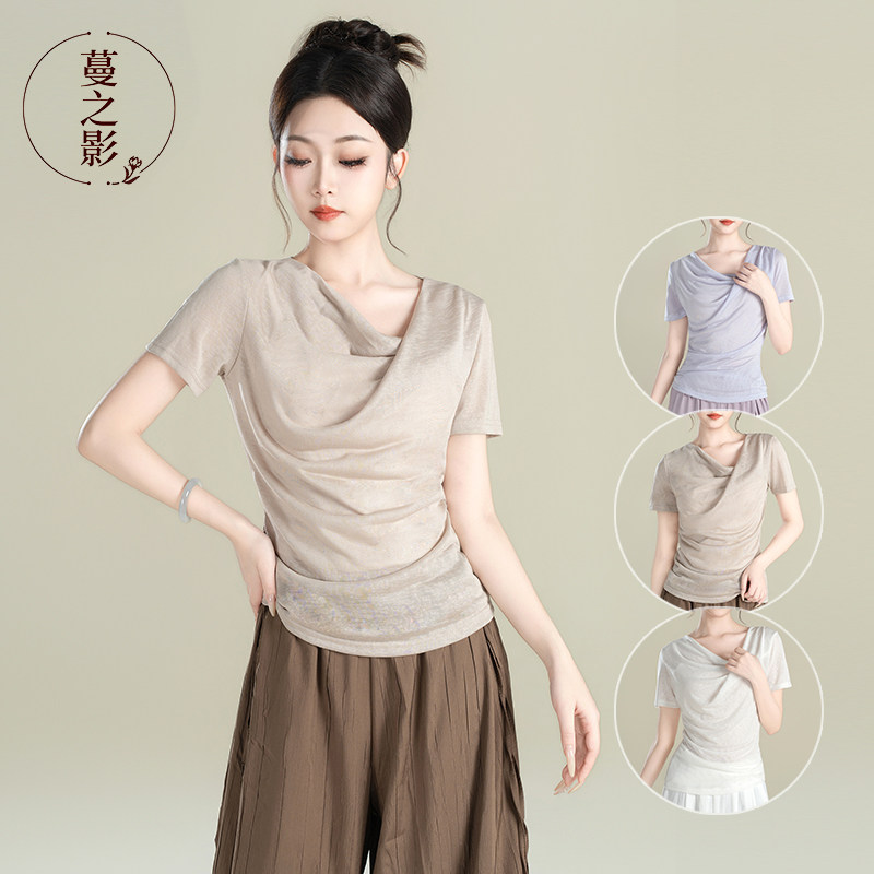 蔓之影现代舞练功服夏季短袖图片