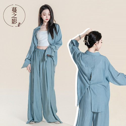 现代舞衬衫白色日常可穿舞蹈服