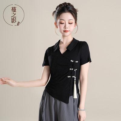 2025新款夏季古典舞练功服艺考中国舞演出服国风舞蹈服现代舞上衣