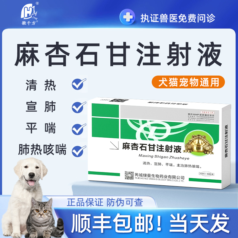 麻杏石甘注射液宠物咳嗽感冒药