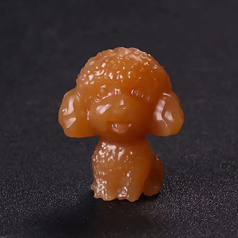 天然玉泰迪吊坠全糖料阿料玉石生肖狗狗萌宠挂件男女款玉坠