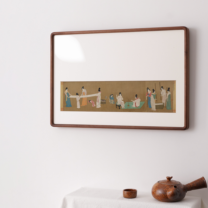 唐宫仕女图 宋式美学挂画 新中式古典名画捣练书房茶室宋代装饰画