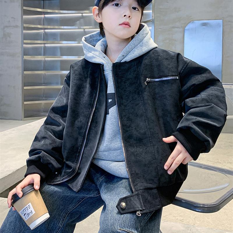 儿童装男童夹棉外套秋冬款新款男孩冬季中大童加厚冬装衣服潮