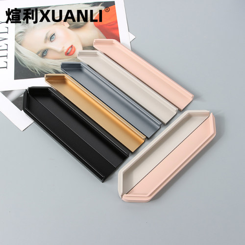 煊利抽屉柜门内嵌牛角拉手羊绒灰