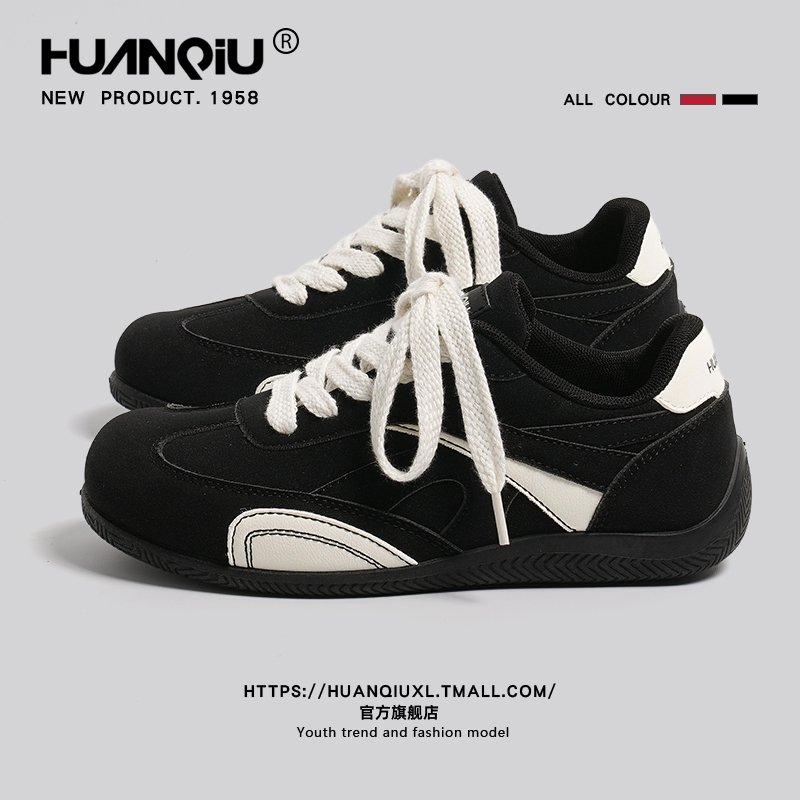 环球官方旗舰店厚底休闲德训鞋女