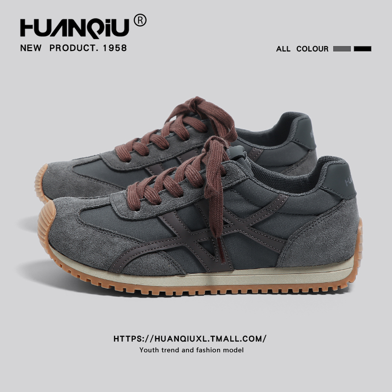 环球内增高黑色阿甘德训鞋女