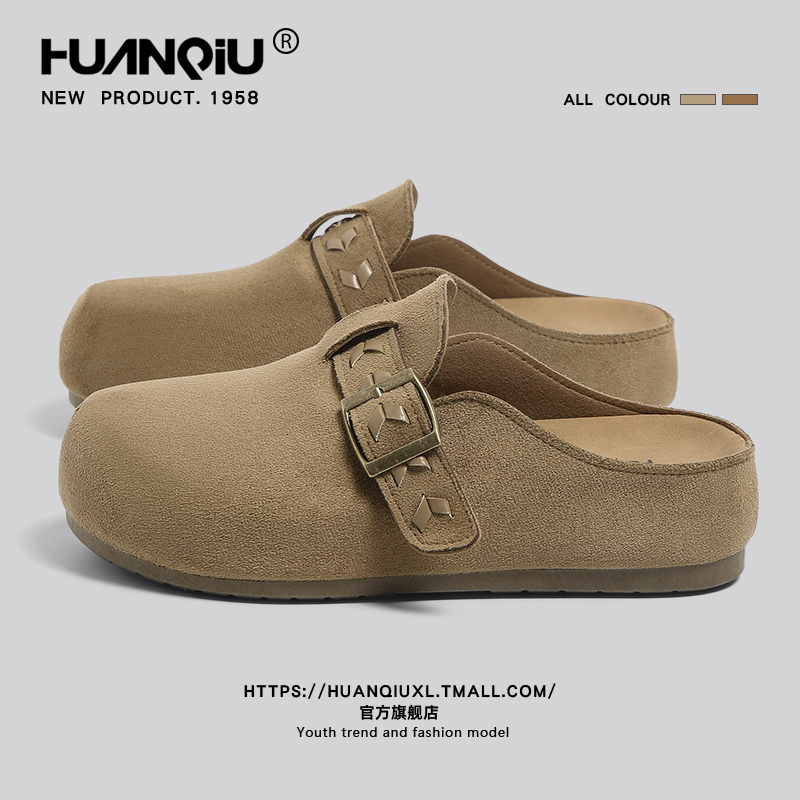 环球官方旗舰店复古半拖勃肯鞋女