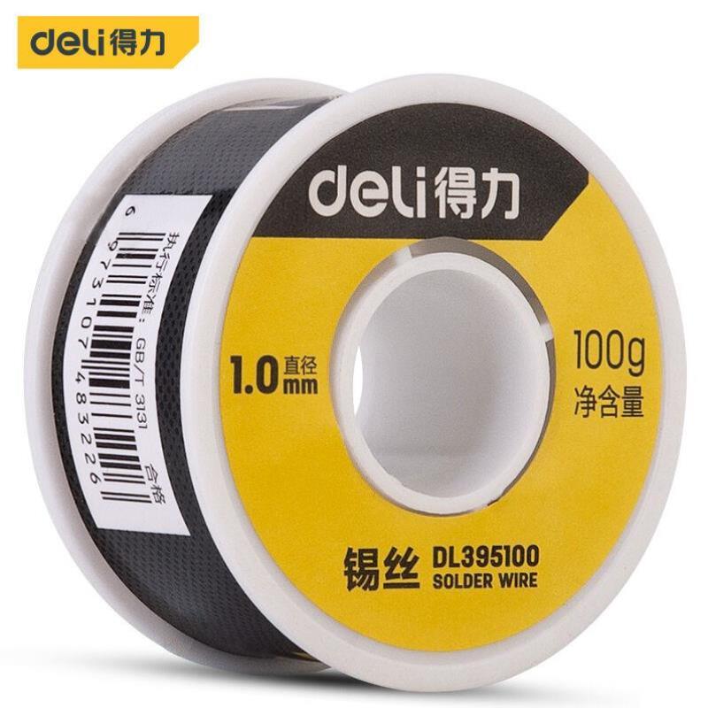 deli松香芯免清洗焊锡丝焊丝电烙铁焊接线径1.0mm100gDL3