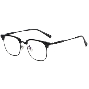 眼镜男款潮痞帅防蓝光变色近视可配度数大框眼睛框镜架女