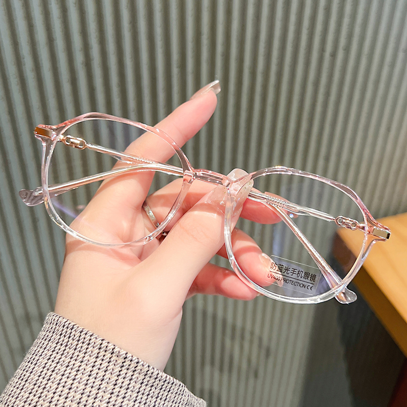 防蓝光辐射黑框眼镜女韩版潮近视眼镜可配度数素颜神器平光镜大框