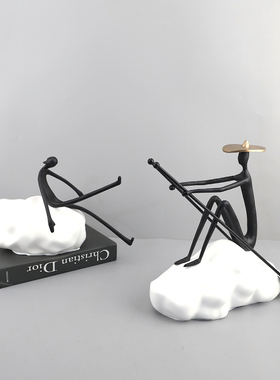 轻奢高级感划船人物艺术装饰摆件