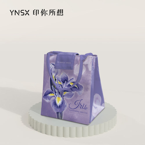 联名yutou大容量紫色帆布饭盒包