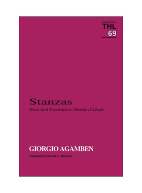 英文原版 Stanzas 诗节 西方文化中的词与魅影 吉奥乔·阿甘本 英文版 进口英语原版书籍