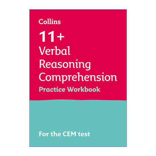 英文原版 Collins 11+ Verbal Reasoning Comprehension Practice Workbook 柯林斯英国小升初考试文字推理阅读理解练习册 英文版