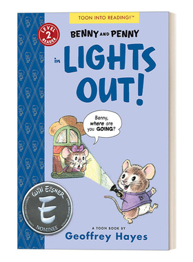 英文原版 Benny and Penny in Lights Out TOON Level 2 本尼和佩妮系列 我不要睡觉 儿童英语漫画绘本 第2级 进口英语原版书籍