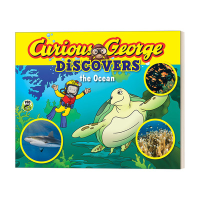 英文原版 Curious George Discovers the Ocean 好奇猴乔治科普故事 海洋 Science Storybook 英文版 进口英语原版书籍