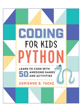 英文原版 Coding for Kids Python 儿童编程之Python 通过50个活动学习编程 英文版 进口英语原版书籍