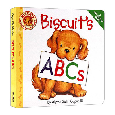 英文原版绘本 Biscuit's ABCs 小饼干狗字母认知绘本 纸板书翻翻书 Lift-the-flap 英文版 进口英语原版书籍