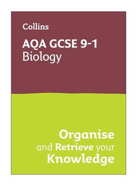 英文原版 Collins AQA GCSE 9-1 Biology Organise and Retrieve Your Knowledge 柯林斯初中生物复习与练习指南进口英语原版书籍