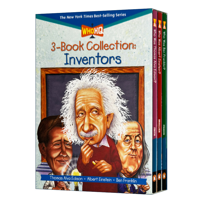 英文原版 Who HQ 3-Book Collection Inventors Who Is 系列名人传记发明家系列3本套装 英文版 进口英语原版书籍儿童全英语书