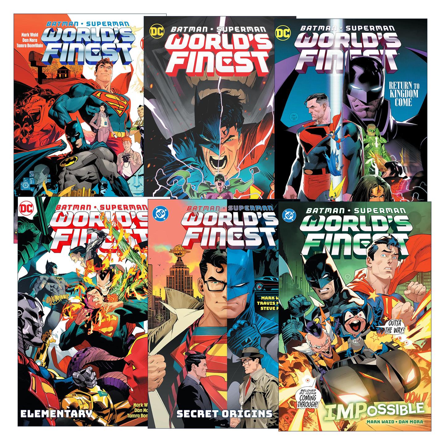 英文原版 Batman/Superman World's Finest 蝙蝠侠 超人 世界至佳拍档系列6册 DC漫画 马克·怀德 英文版 进口英语原版书籍