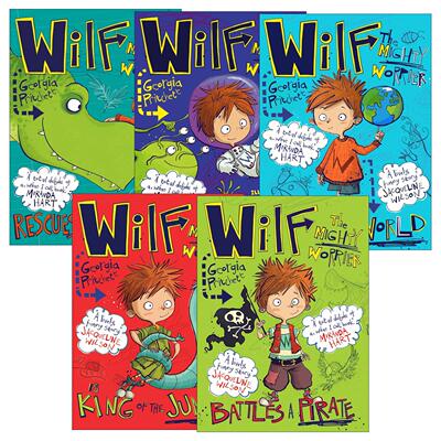 英文原版 Wilf the Mighty Worrier 操心鬼维尔夫系列5册 章节桥梁书 英文版 进口英语原版书籍