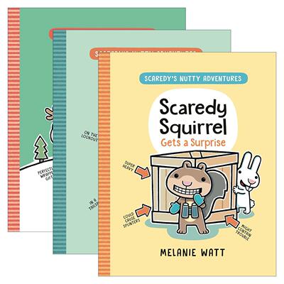 英文原版 Scaredy's Nutty Adventures 松鼠小嘀咕疯狂冒险系列1-3册 儿童漫画章节桥梁故事书 英文版 进口英语原版书籍