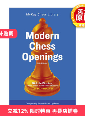 现货 现代国际象棋开局 MCO-15 国际象棋书籍 英文原版 Modern Chess Openings MCO-15 Revised 进口英语原版书籍