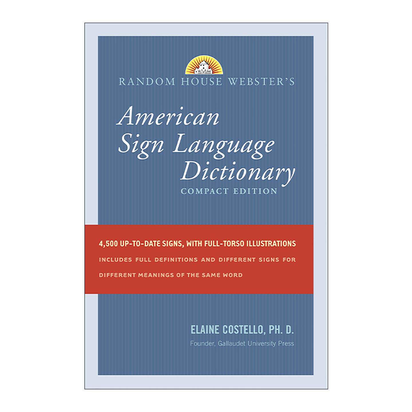 英文原版 Random House Webster's Compact American Sign Language Dictionary 兰登书屋韦氏袖珍美国手语词典 进口英语原版书籍