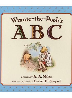 英文原版 Winnie-The-Pooh's ABC Book 小熊维尼 儿童经典字母学习启蒙认知绘本 纸板书 A. A. Milne 英文版 进口英语原版书籍