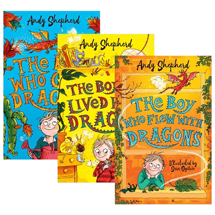 养龙的男孩系列3册 英文原版 The Boy Who Grew Lived Flew with Dragons 英文版儿童英语章节书 进口原版学生课外阅读书籍