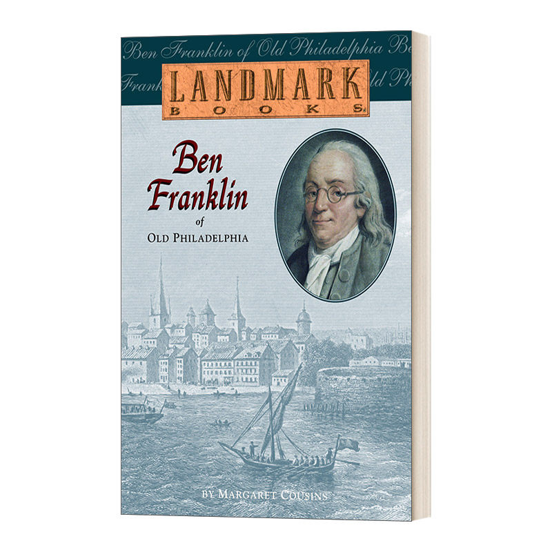 英文原版 ben franklin of old philadelphia landmark books 老费城