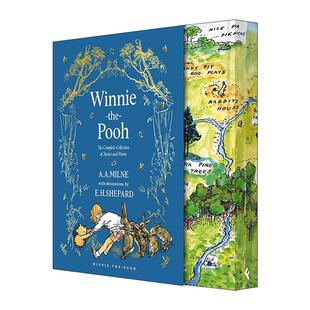 The 小熊维尼故事诗歌大合集 彩色插图豪华礼盒版 Pooh the and Collection Winnie 精装 Poems Complete 英文原版 Stories