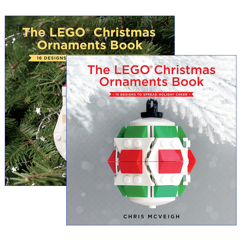 英文原版 The LEGO Christmas Ornaments Book 圣诞主题乐高装饰品创意搭建指南系列2册 精装 手工艺 Chris McVeigh 英文版 进口书