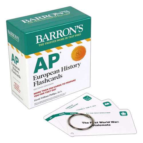 英文原版 AP European History Flashcards  Second Edition 巴朗AP欧洲历史闪卡 第2版 英文版 进口英语原版书籍