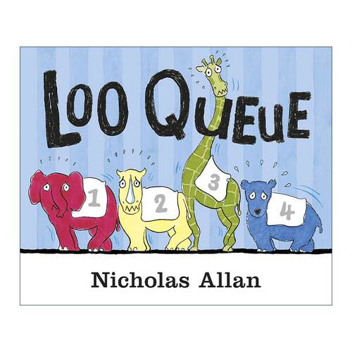 英文原版 Loo Queue 动物排队上厕所 尼古拉斯-艾伦儿童绘本 英文版 进口英语原版书籍