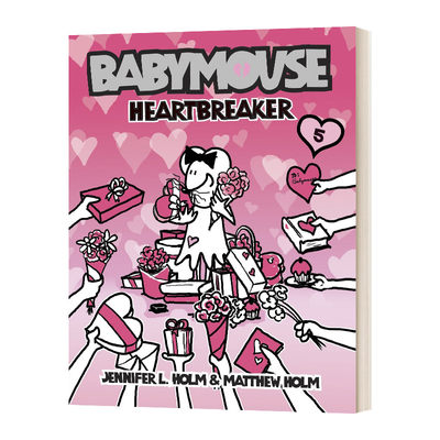 英文原版 Babymouse #5 Heartbreaker 老鼠宝宝系列5 感情杀手 漫画小说 英文版 进口英语原版书籍儿童全英语书