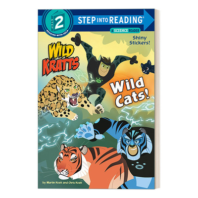 英文原版 Step into Reading 2 - Wild Cats! Wild Kratts 动物兄弟 野猫 英文版 进口英语原版书籍