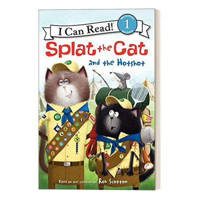 英文原版 Splat the Cat and the Hotshot 啪嗒猫学射击 I Can Read Level 1分级阅读 英文版 进口英语原版书籍